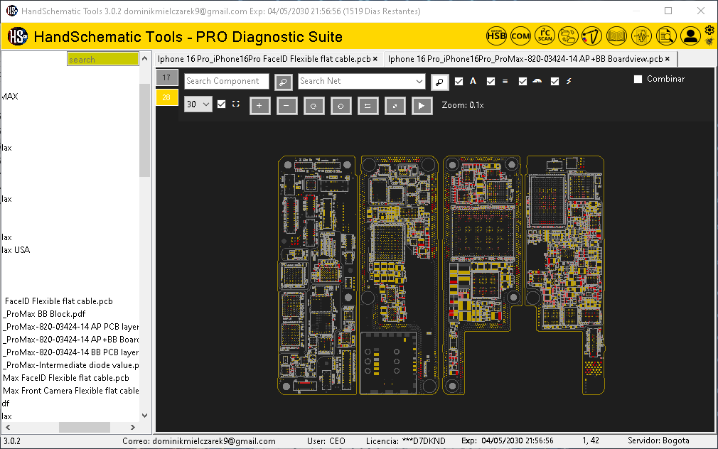Schematic o Boardview de Apple iPhone Iphone 16 Pro para reparación
